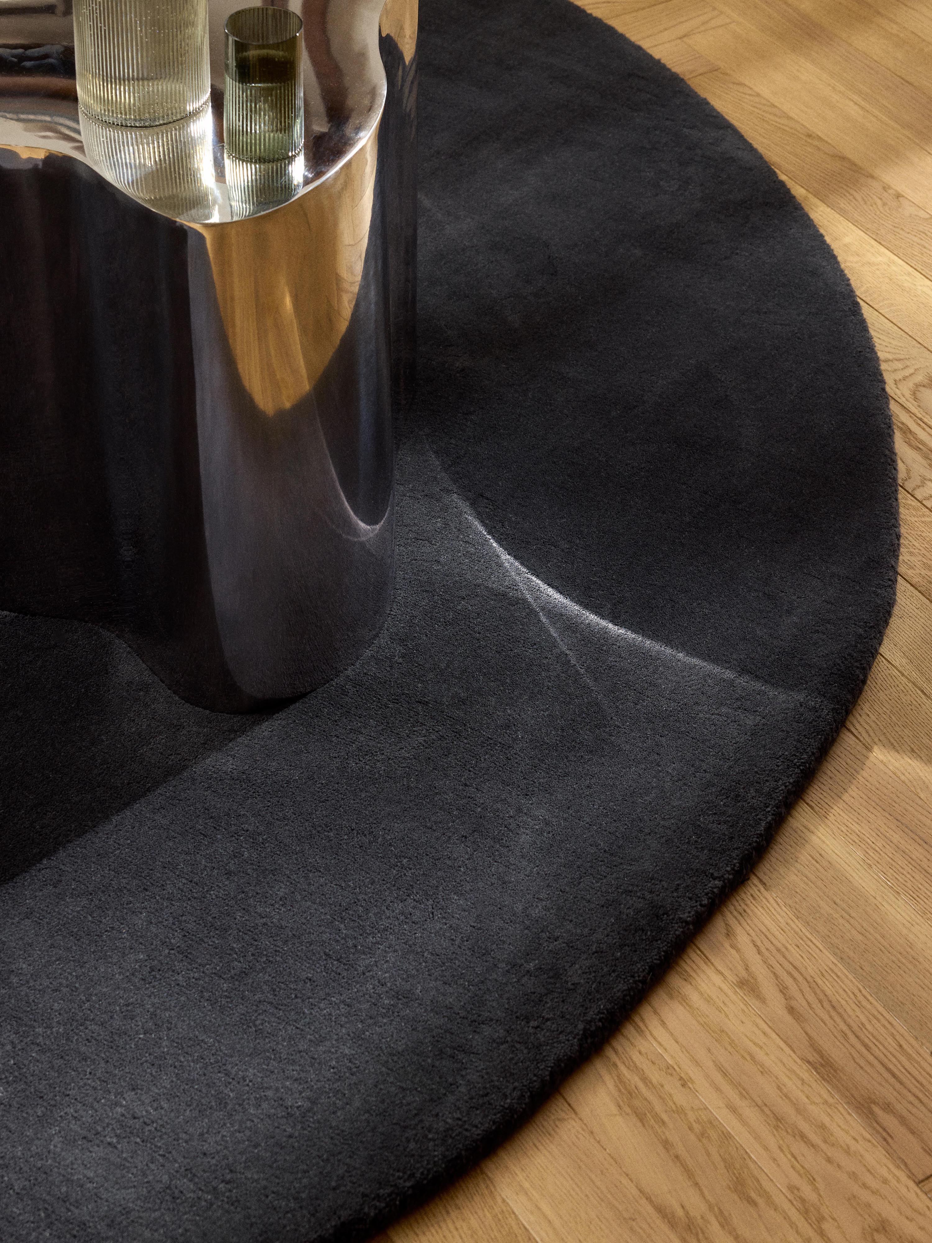 Rond wollen vloerkleed Zayne, handgeweven