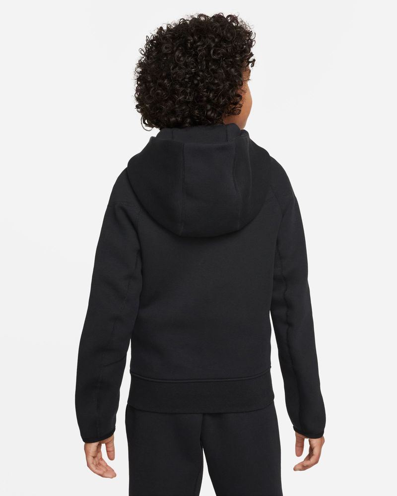 Sweat zippé à capuche Nike Sportswear Tech Fleece Noir pour enfant