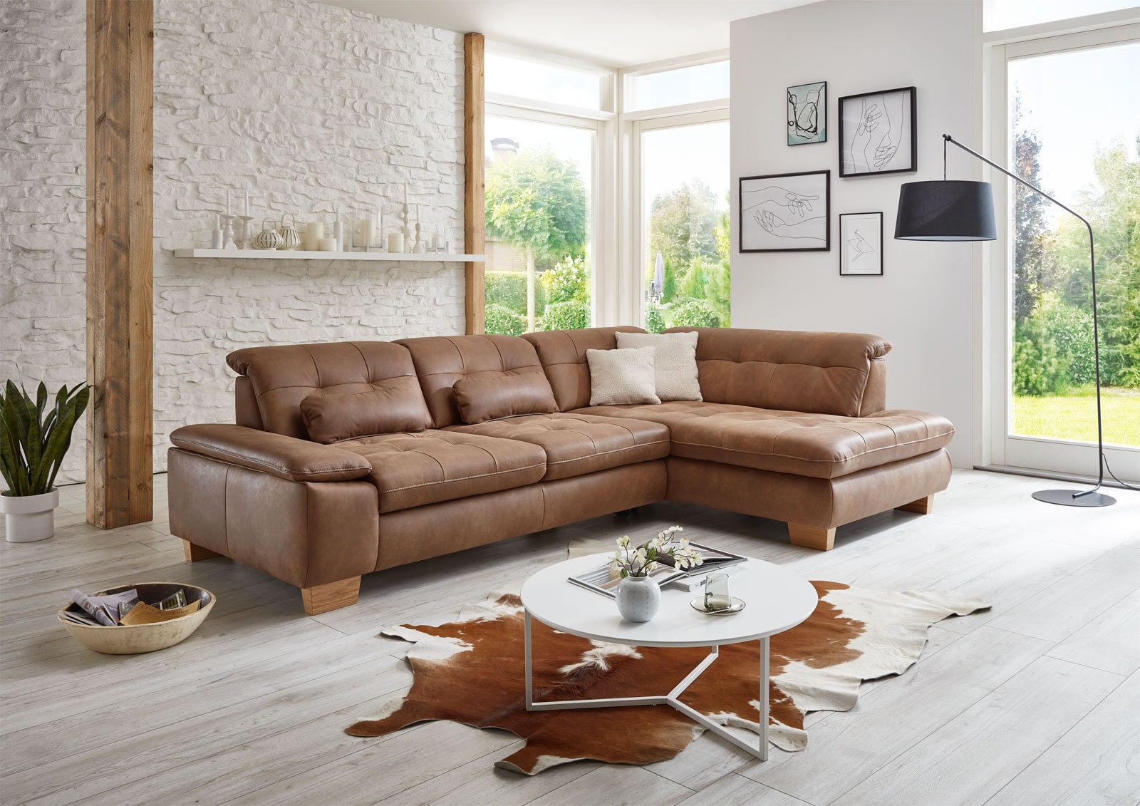 SYSTEMPOLSTER Ecksofa WAVER 309 x 211 cm chai