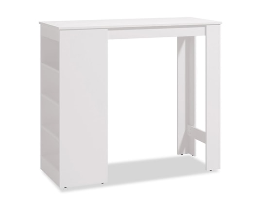 HOMESTYLE4U - Meuble de rangement enfant Table en bois blanc 120x50 cm