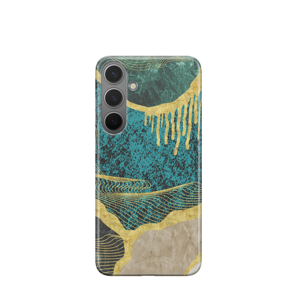 Samsung Galaxy S24 Plus Gummi Hülle Marmor Marble 14 - Grün