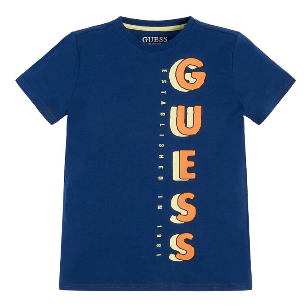 Guess T-shirt Bleu Garçon Guess L3GI00