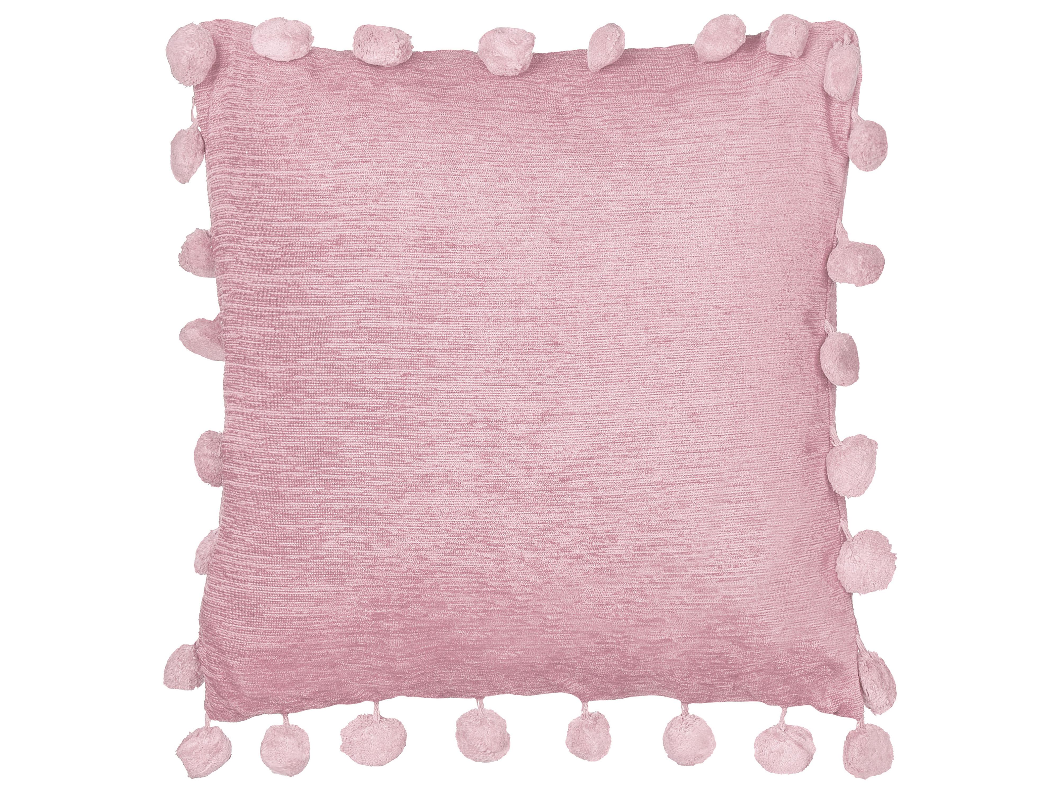 Set van 2 sierkussens JASMINE 45 x 45 cm Roze effen