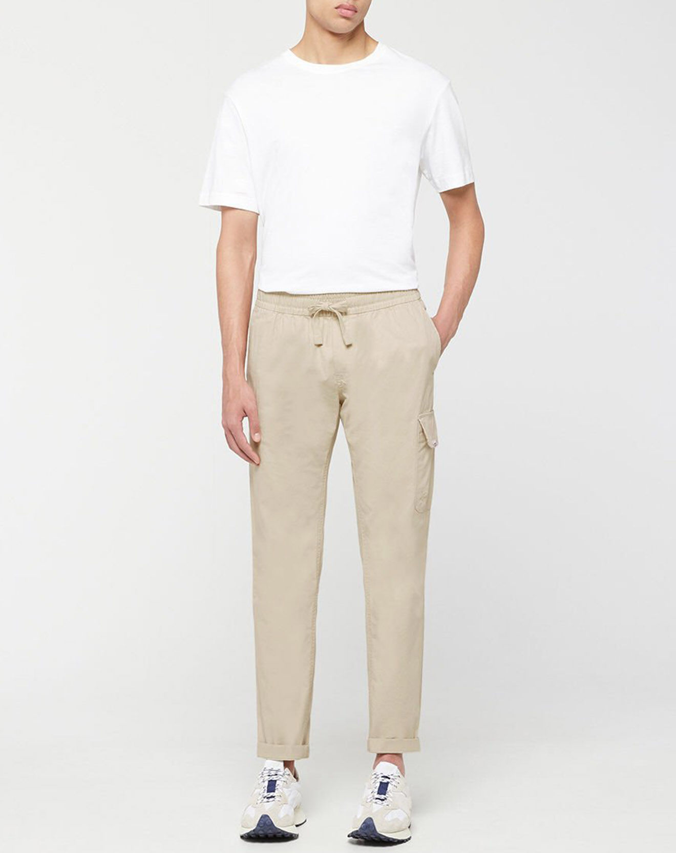 Tommy Jeans Pantalon cargo ajusté Scanton Track beige clair