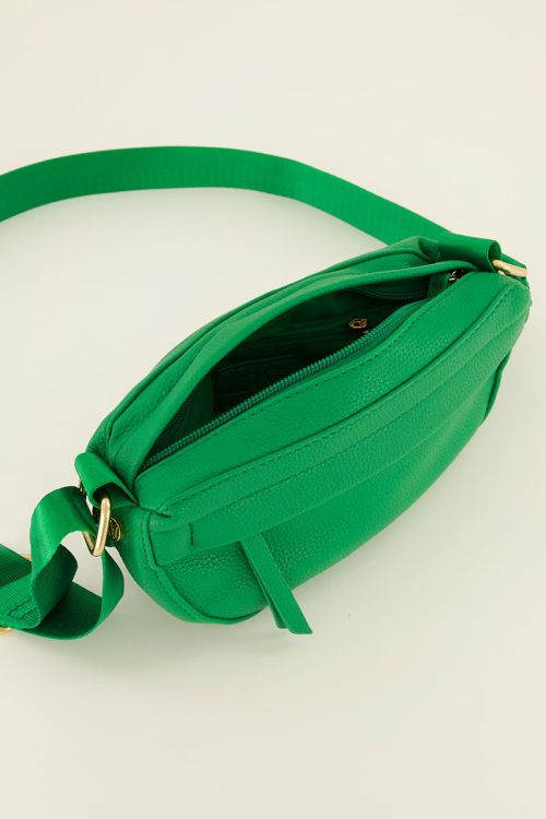 Groene crossbody tas met extra vak