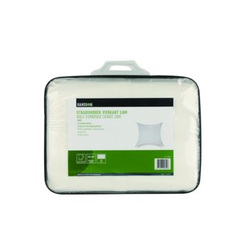 Handson schaduwdoek HDPE vierkant wit 360 x 360 cm