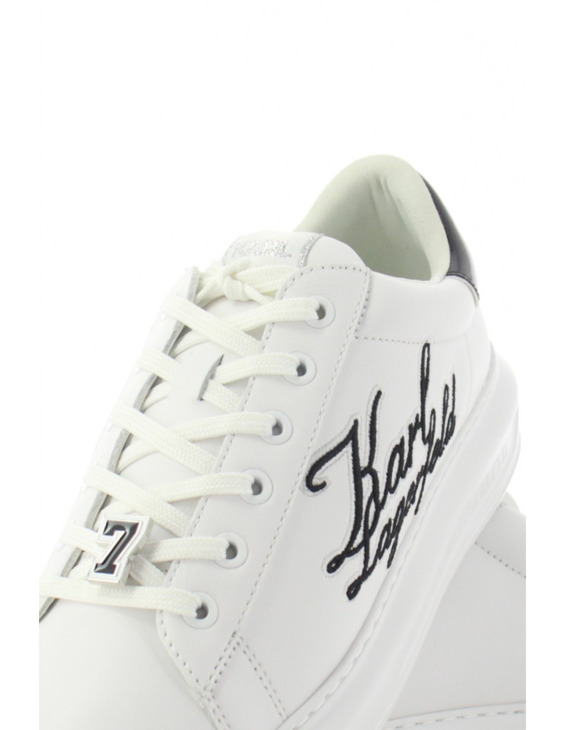 karl lagerfeld Baskets de ville Homme Kapri Mens Signia Scroll Lo Cuir Blanc