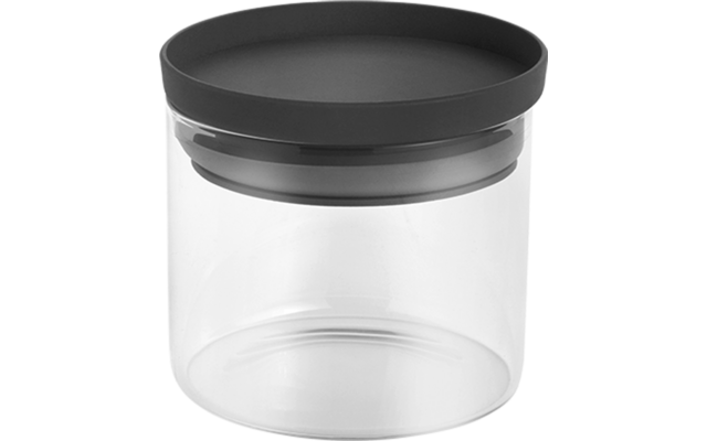 Metaltex  Aroma Line Vorratsdosen rund aus Glas mit Silikondeckel