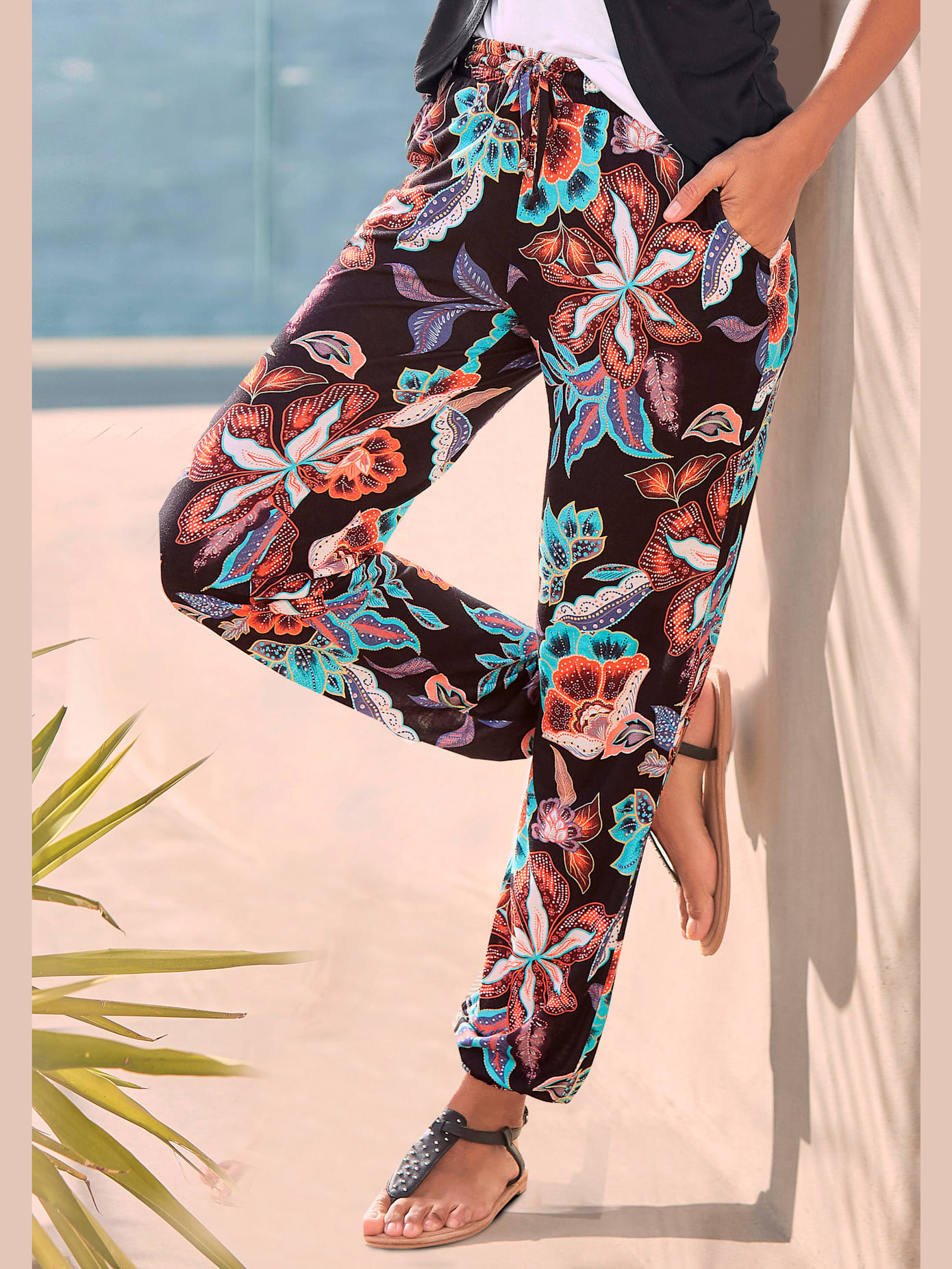 Pantalon en jersey pantalon d'été élastique