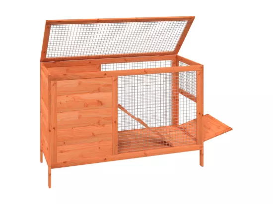 Clapier marron 103x44x69,5 cm bois de pin massif