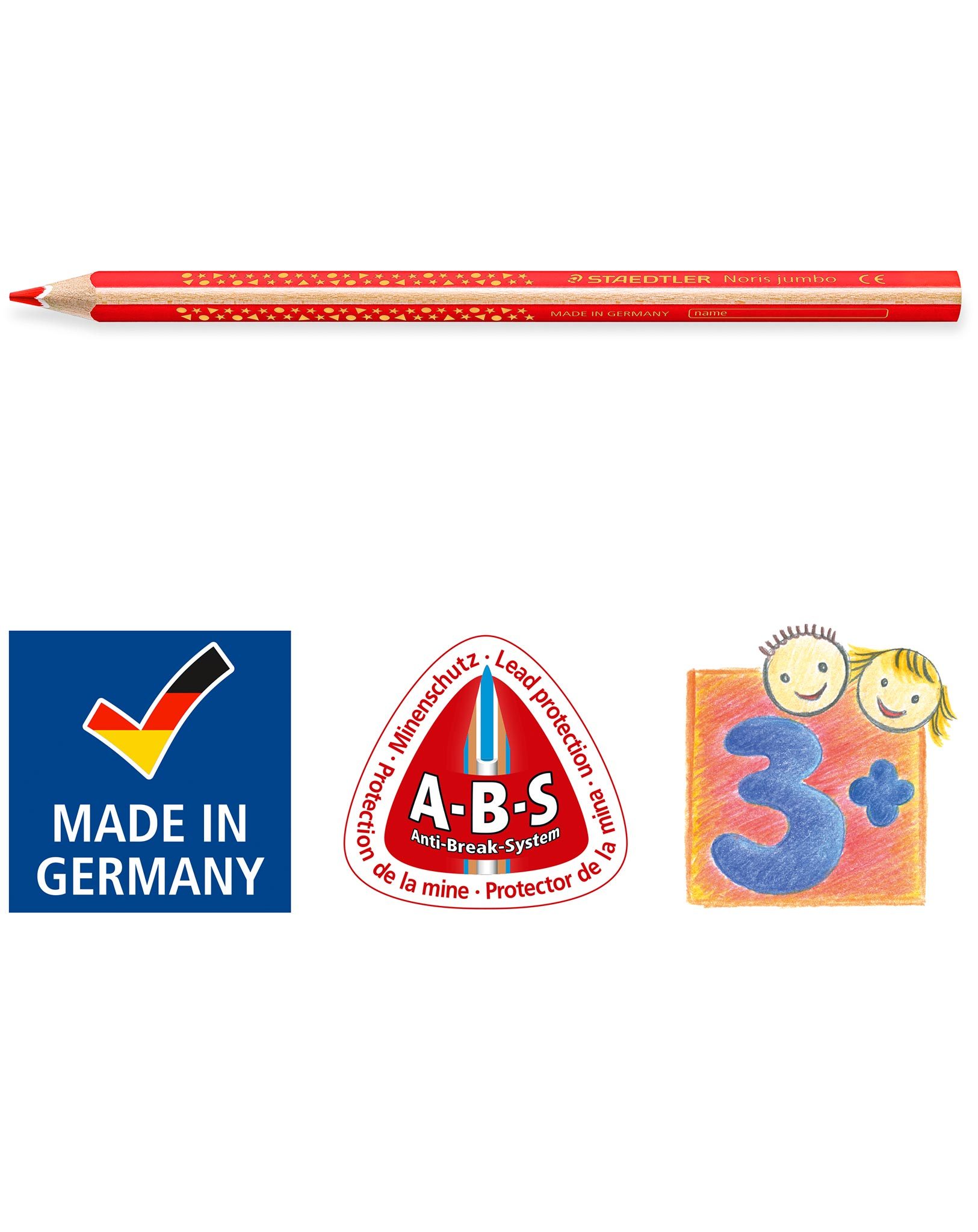 61 SET8 Farbstifte Noris® jumbo mit Spitzer