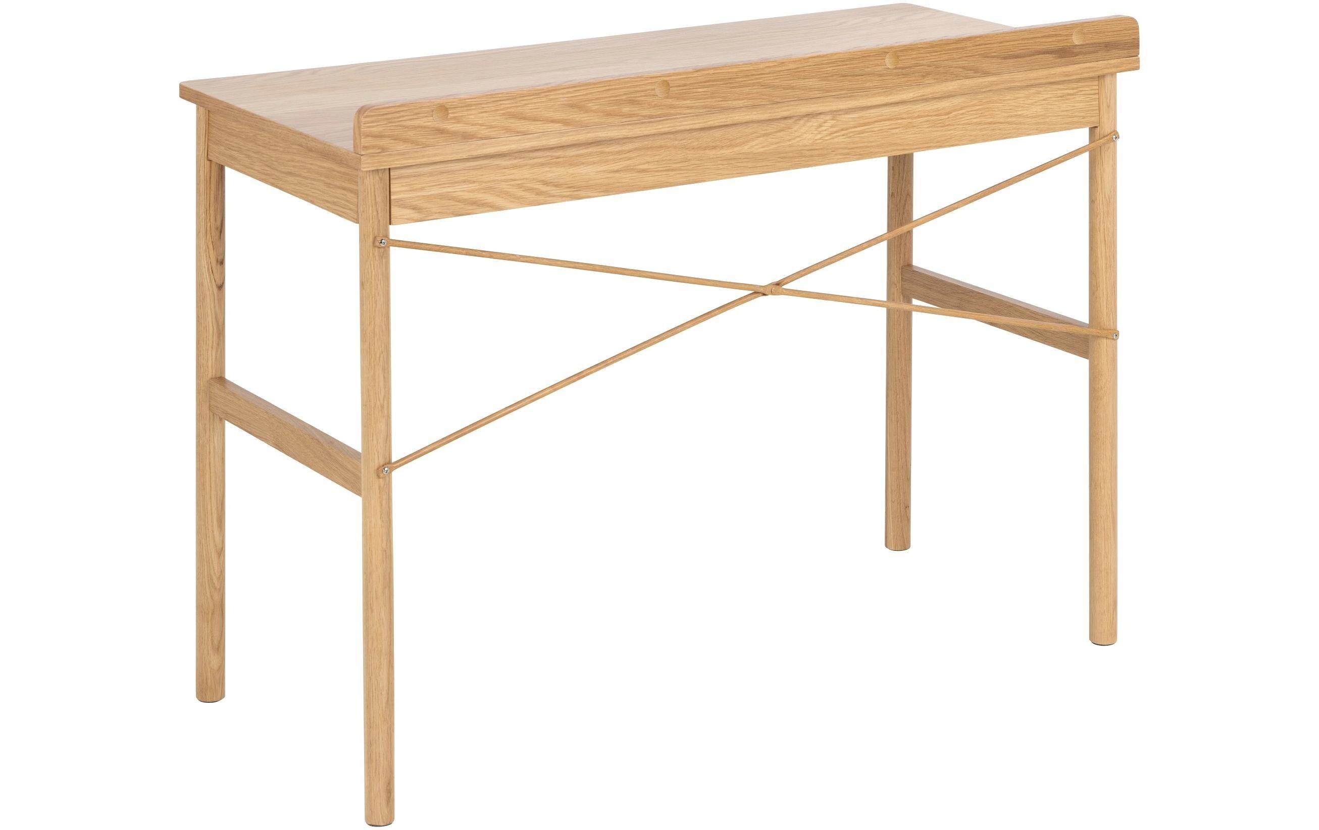 Tisch Paul, Eiche<br>Schreibtisch mit Stauraum im skandinavischen Stil