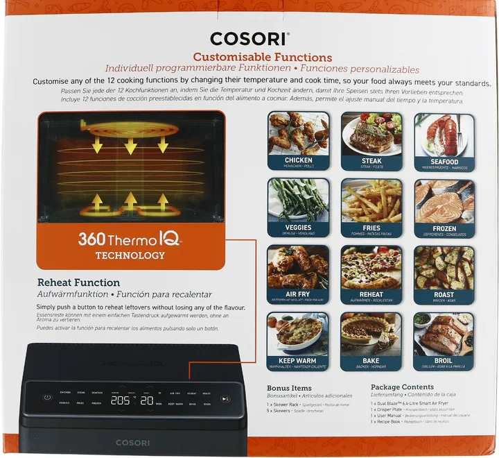 Cosori Dual Blaze Smart Air Fryer Mørkegrå - 6,4 Liter