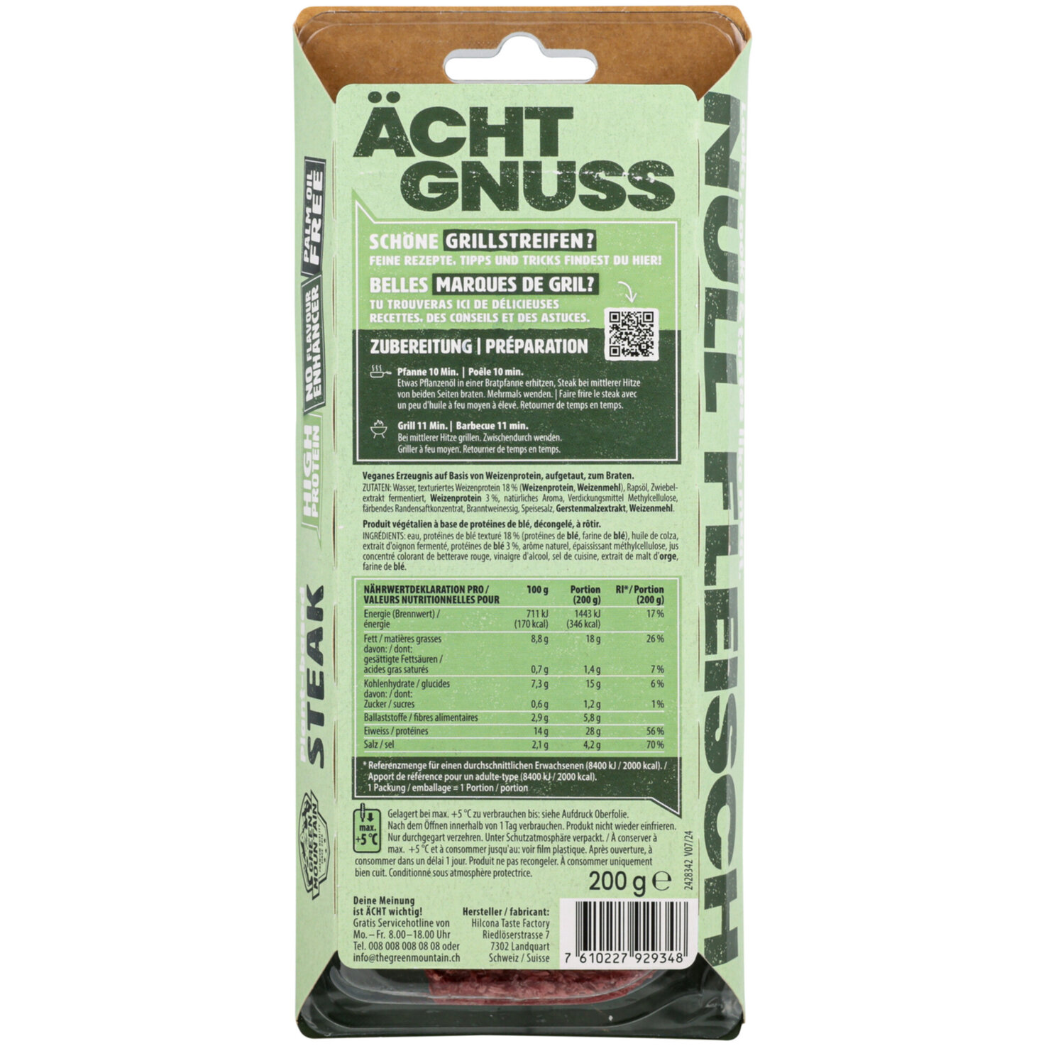 The Green Mountain plant-based vegane Alternative zu Steak -