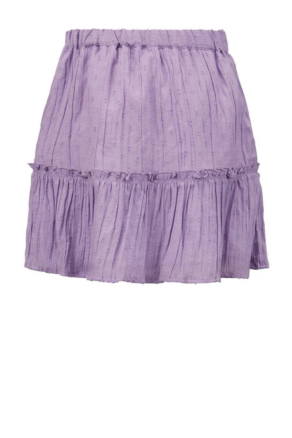 Retour Jeans rok Marseille met ruches lila