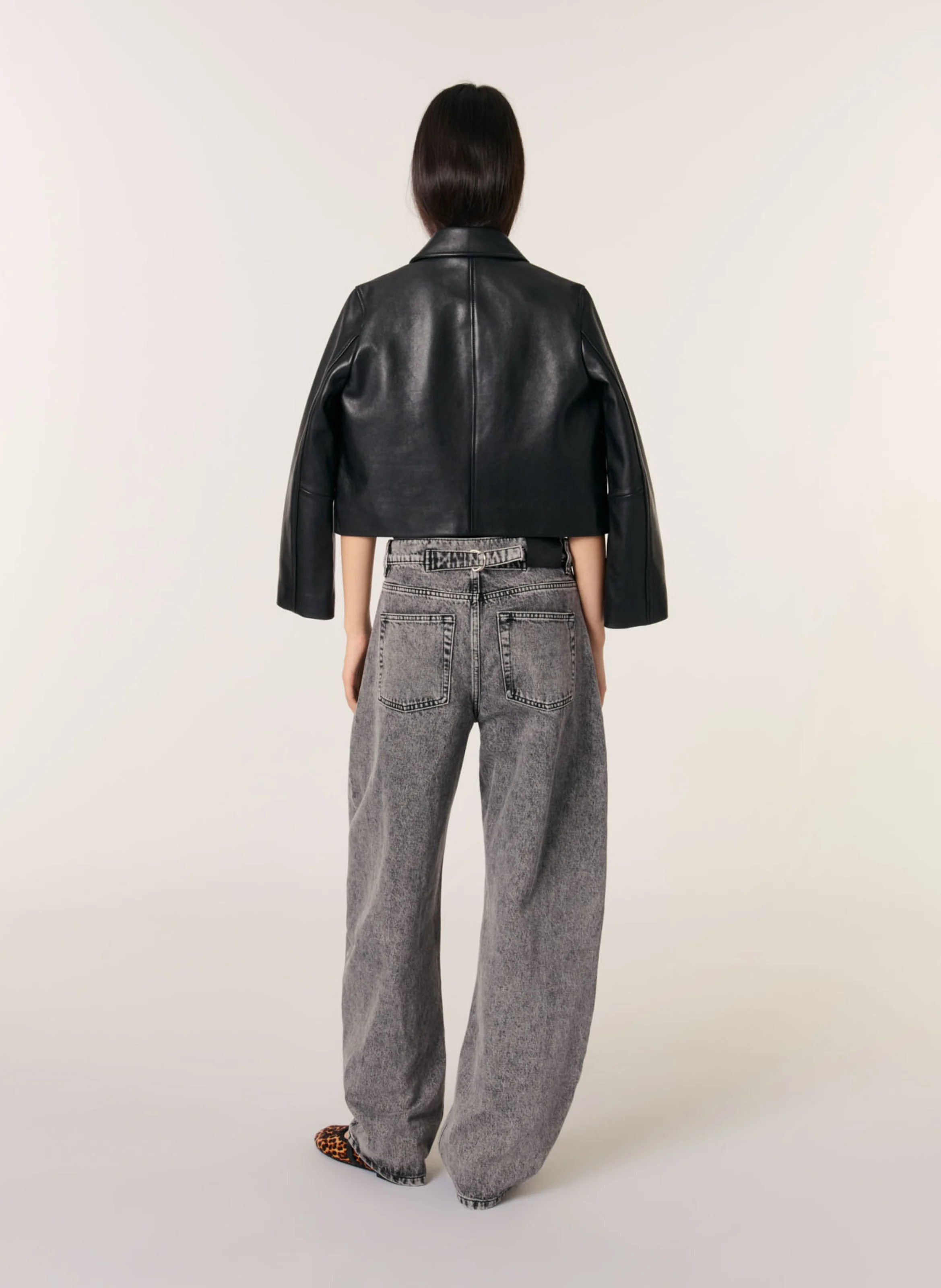 Jean large en coton | Gris
