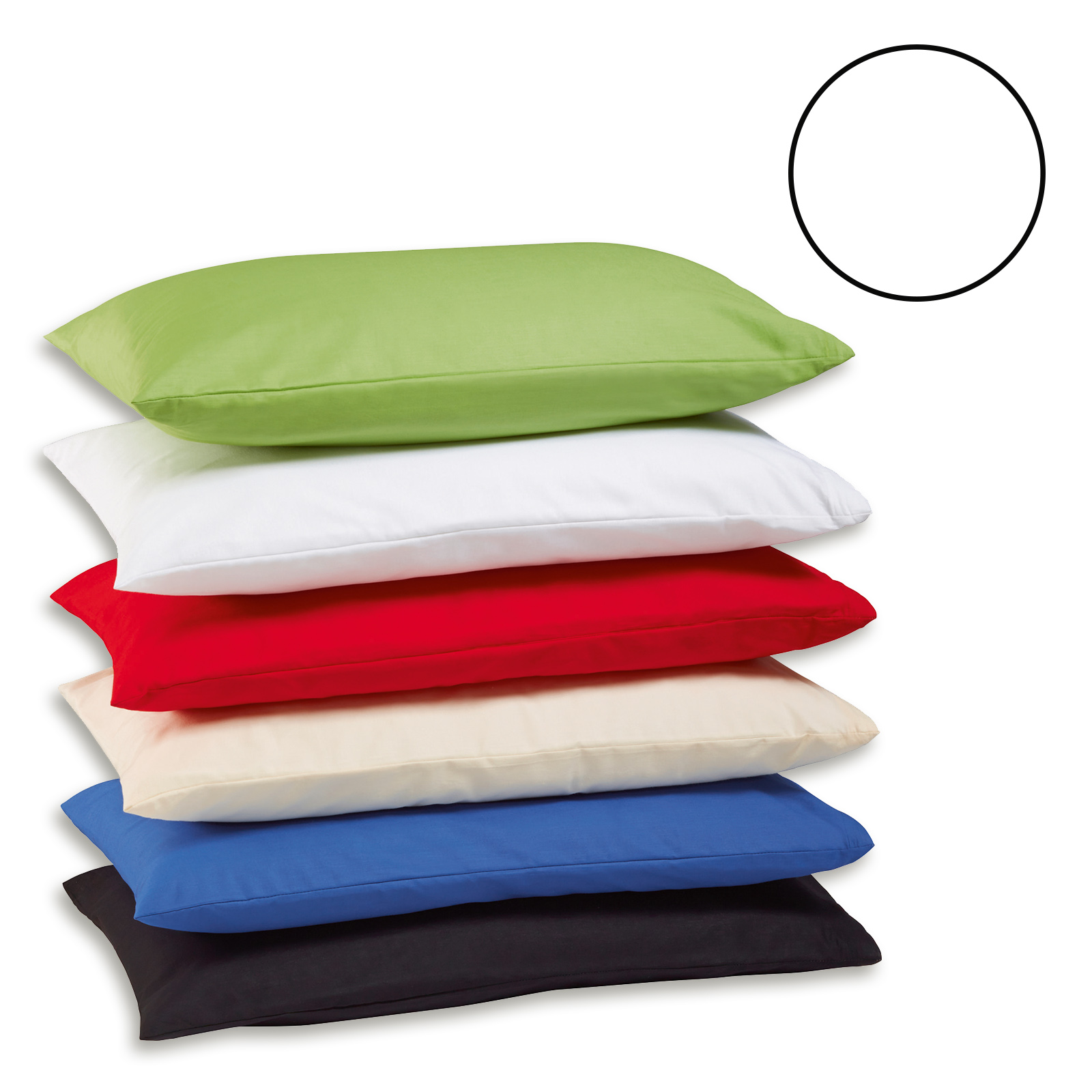 2er-Pack Kissenbezug - weiß - 80x80 cm