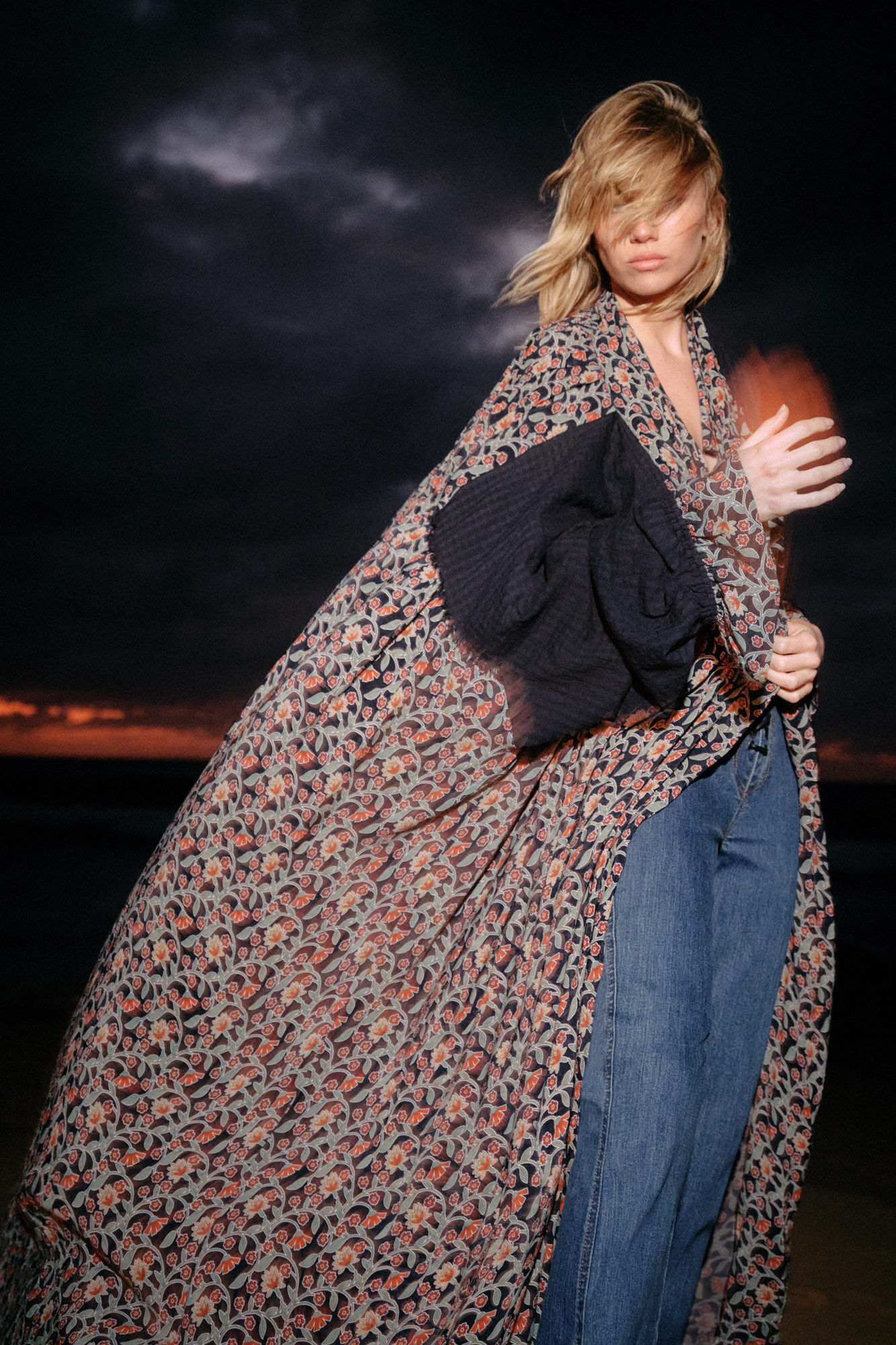 Caftan estampado - Estampa azul