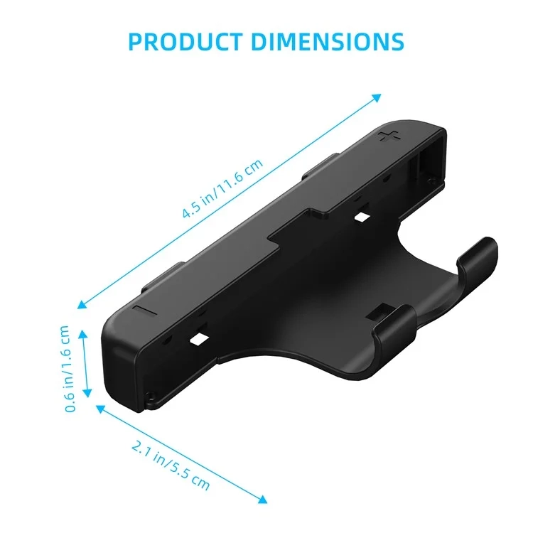(2er Set) Griff Halterung mit Handschlaufe Gamepad Hülle kompatibel für Nintendo Switch 2 / Joy-Con Controller - Schwarz