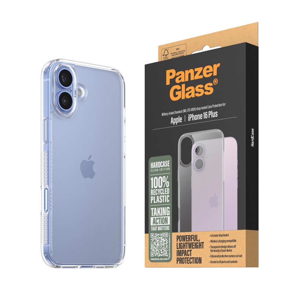 PanzerGlass - HardCover - iPhone 16 Plus - Transparent