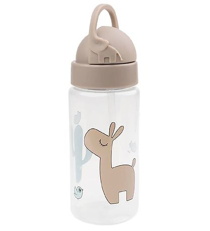 Done by Deer Trinkflasche m. Strohhalme - 350 ml - Lalee - Sand