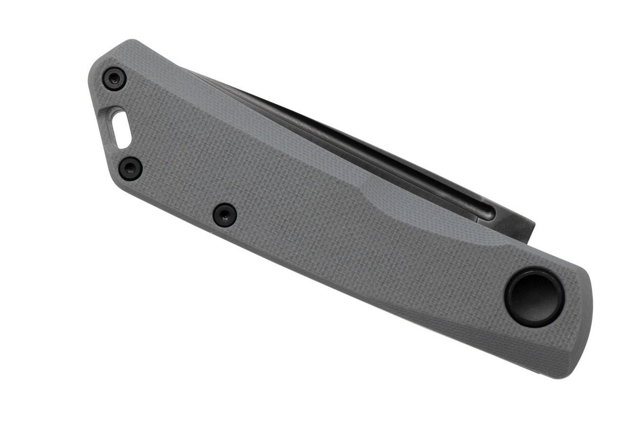 Real Steel Luna Lux 7001Z3, K110 DLC Coating, Grey G10, slipjoint zakmes