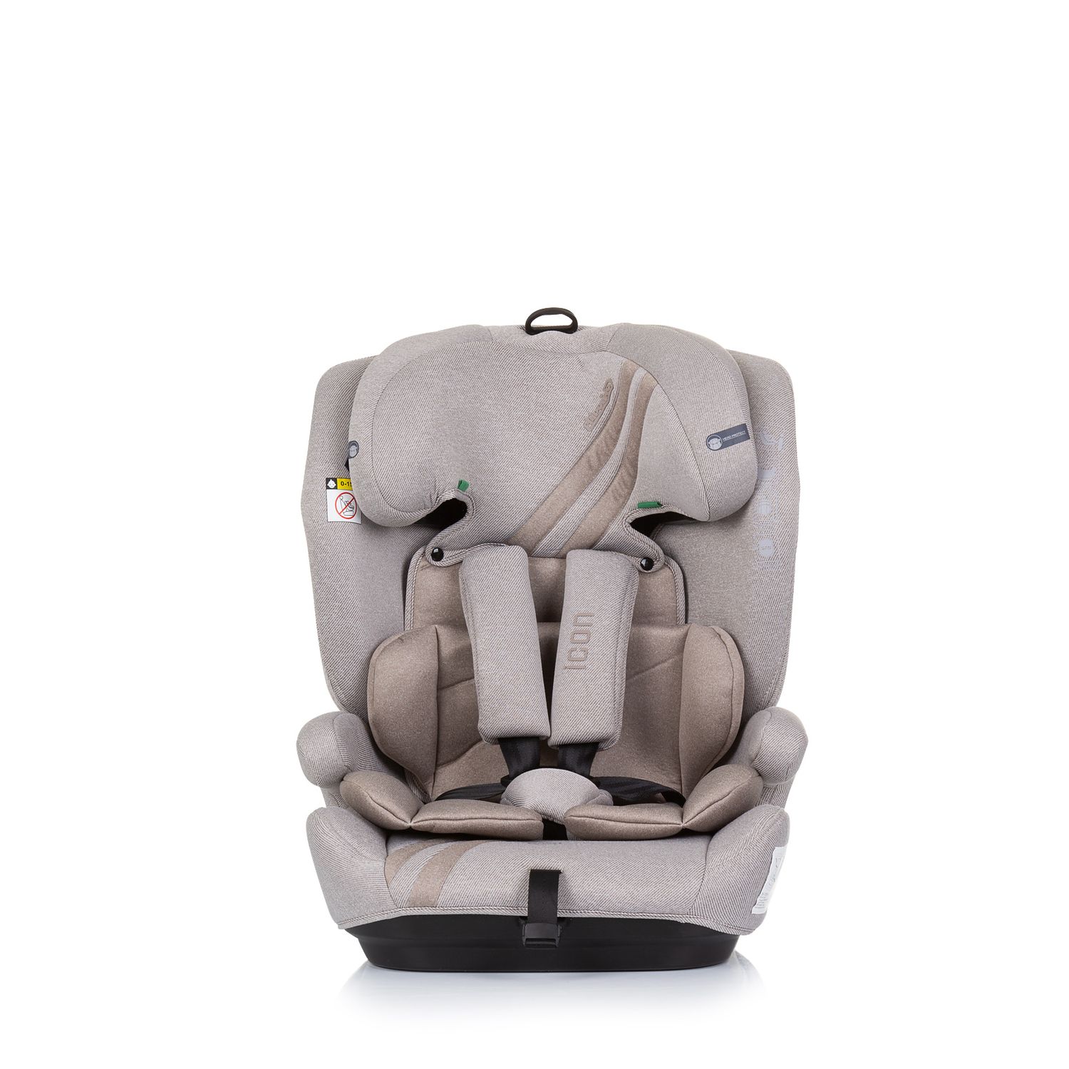 Chipolino Kindersitz Icon i-Size (76-150cm) Gruppe 2/3, Kopfstütze verstellbar beige