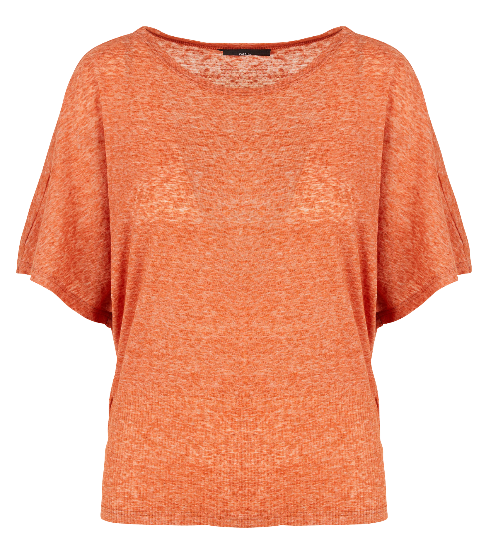 Tee-shirt manches courtes en lin mélangé | Rouge