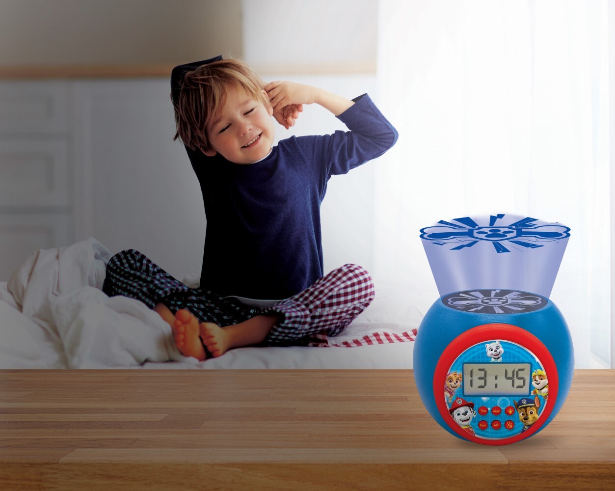Paw Patrol Projektions Wecker mit LED Farbwechsel und Timer-Funktion