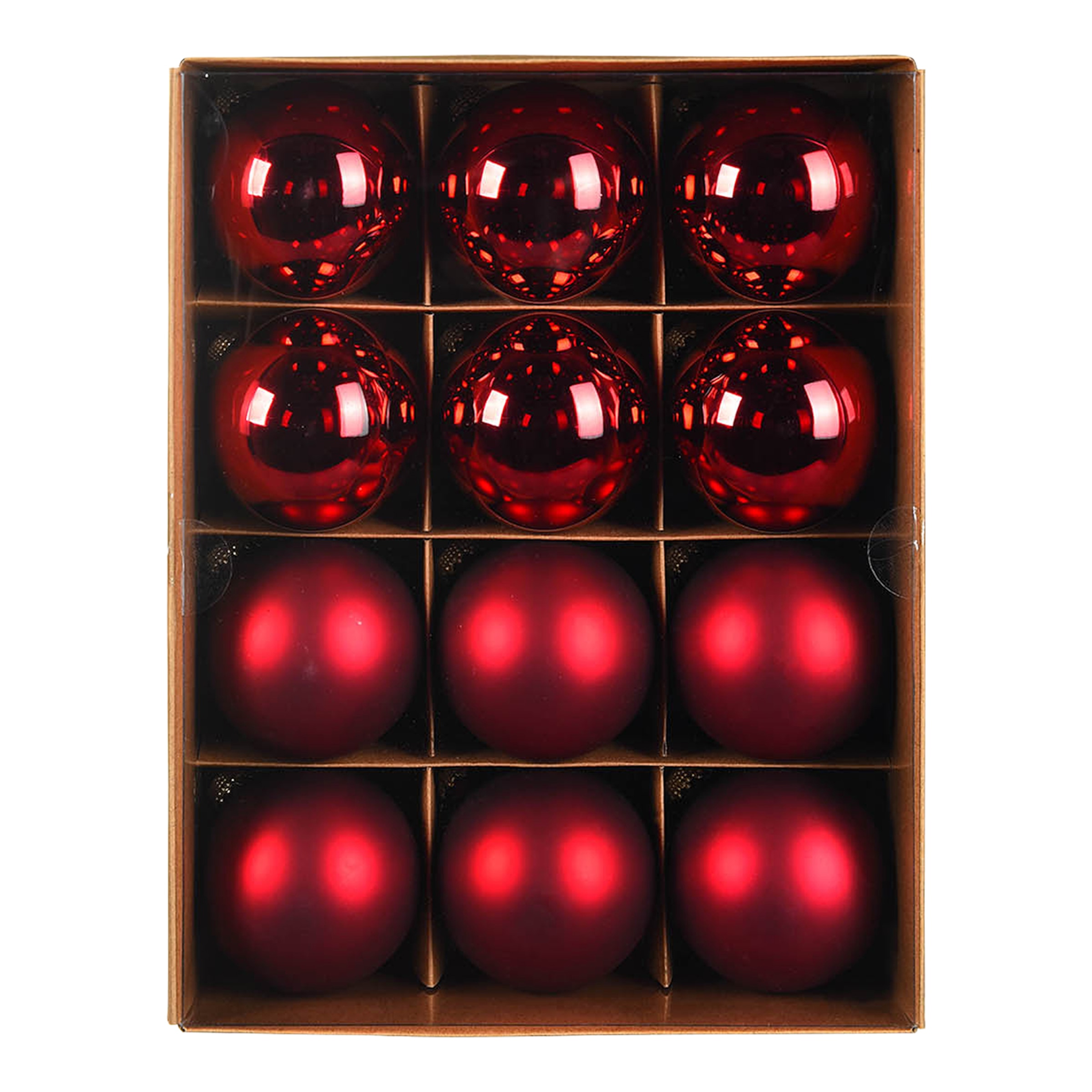 bordeaux, ⌀ 6 cm, 12-teilig