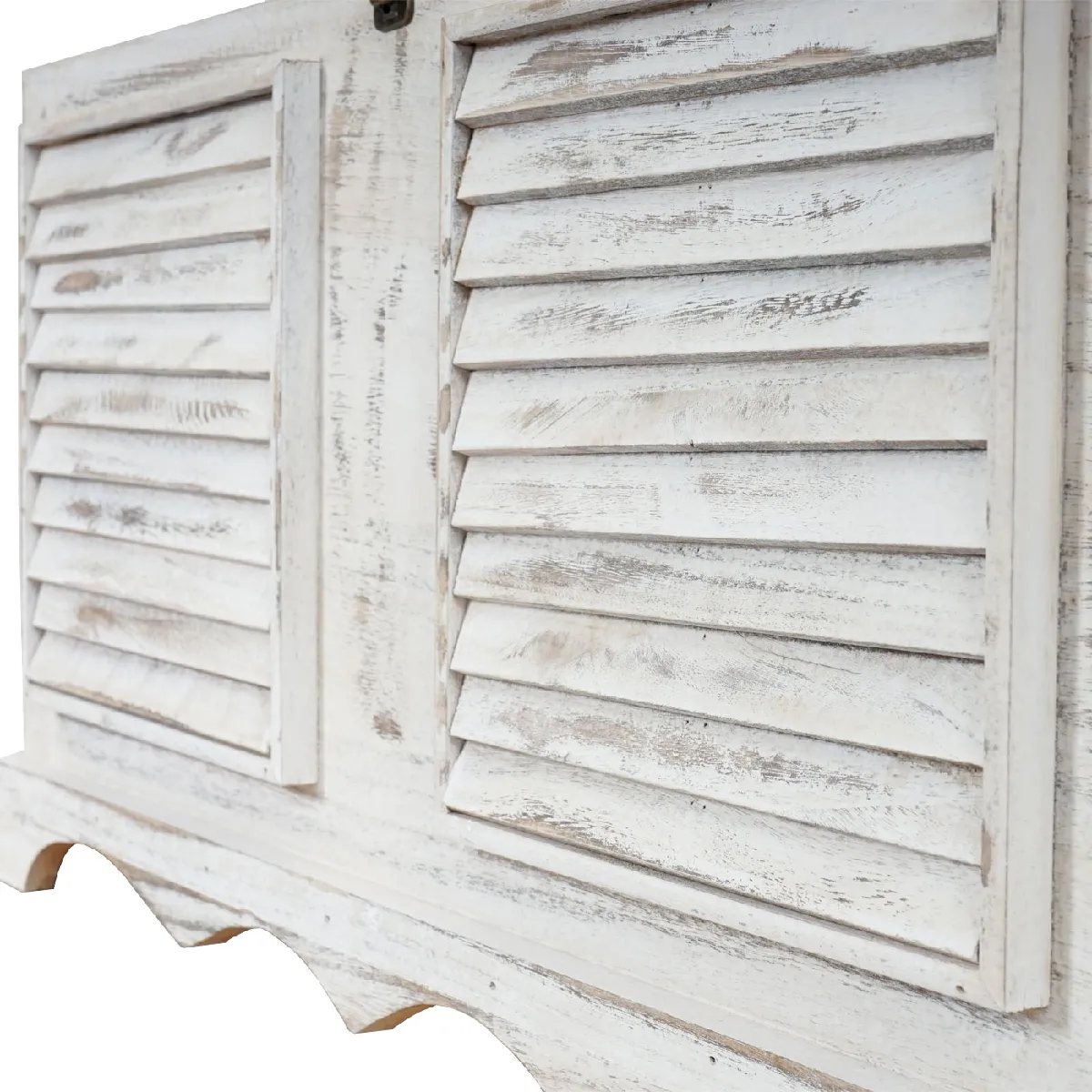 MENDLER Banc coffre de rangement T356 - Blanc Shabby