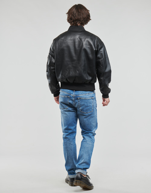 Calvin Klein Jeans - FAUX LEATHER BOMBER JACKET - Noir