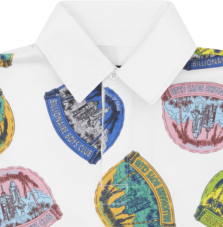BILLIONAIRE BOYS CLUB LAUNCH PAD RUGBY SHIRT White