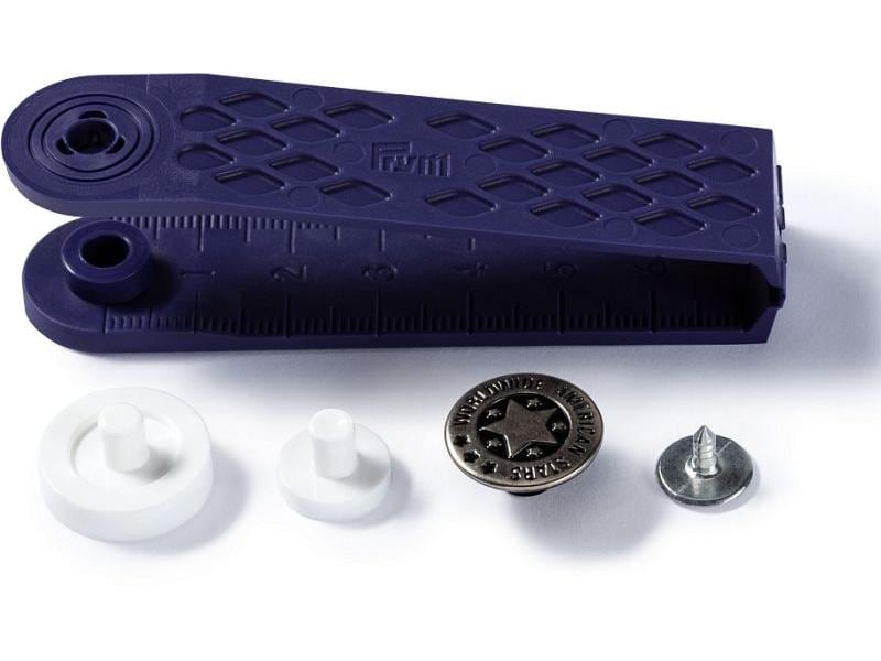 Prym Knöpfe American Star 17 mm, 8 Stück Nähfreie Jeansknöpfe