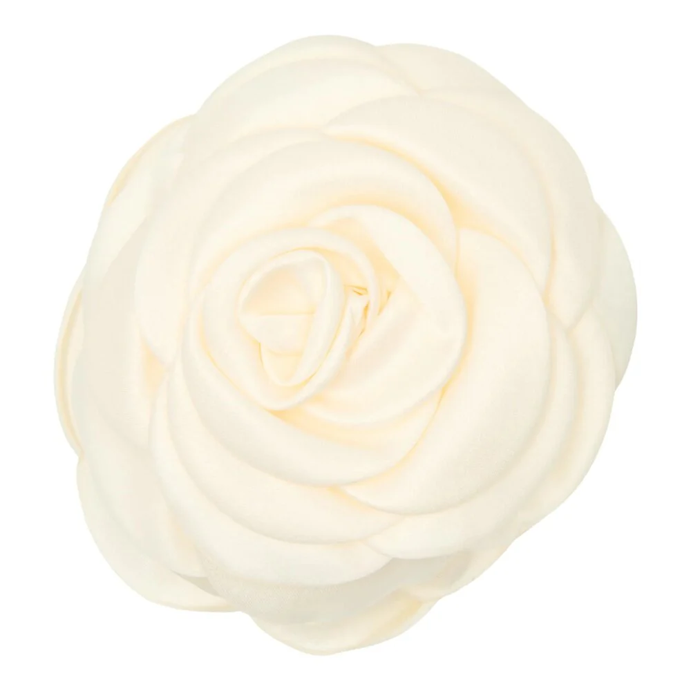 Pico  Giant Satin Rose hårklemme - Ivory