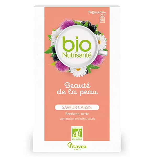 Vitavea - Biosnutrisanté - Infusão para Beleza da Pele, Sabor Groselha Preta - 20 sachês