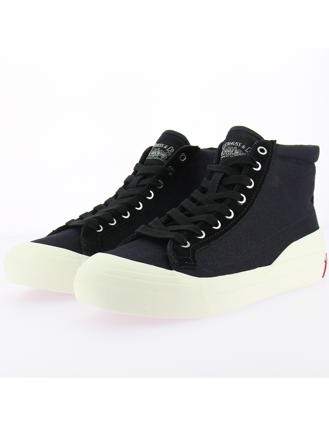 levi's baskets de ville montante homme ls1 high noir/blanc