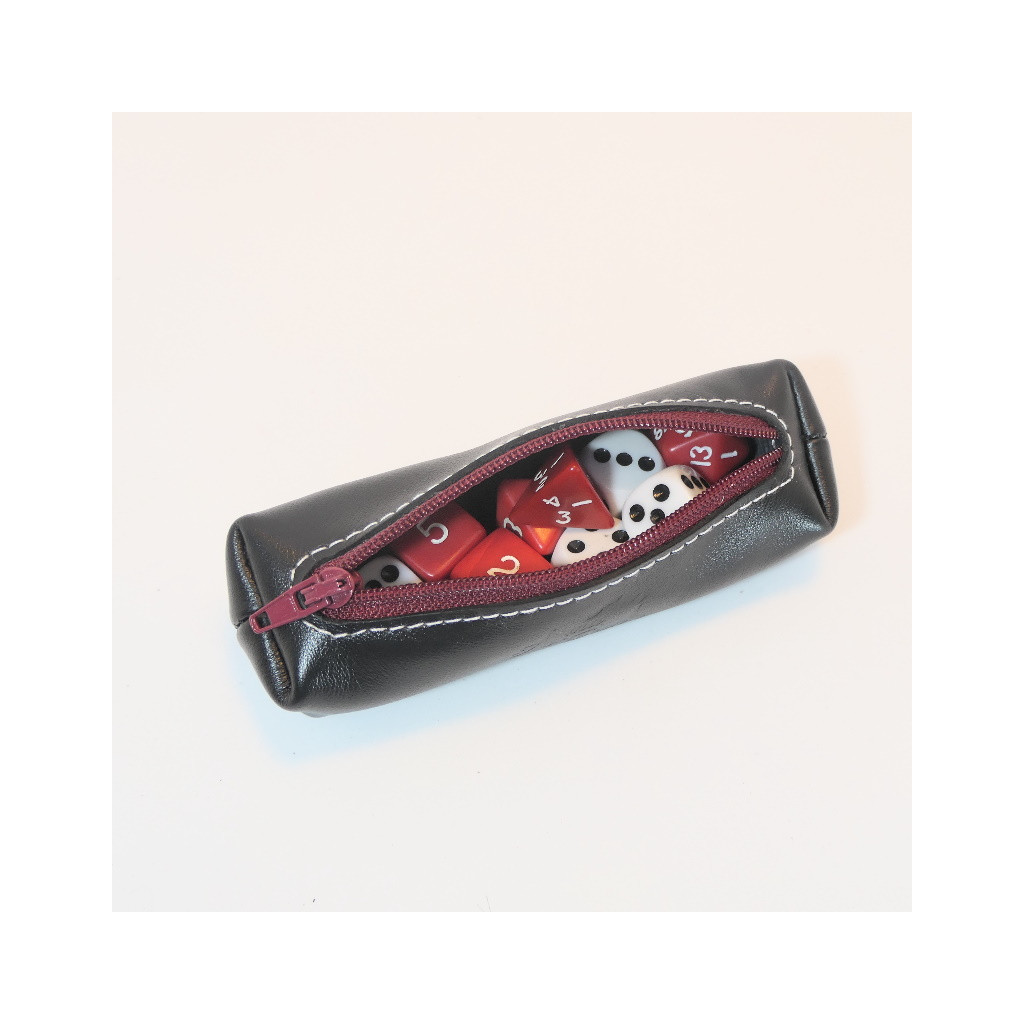 Trousse à dés Nomade - Noire / Rouge