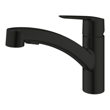 Grohe keukenkraan Quickfix Start uitrekbaar zwart