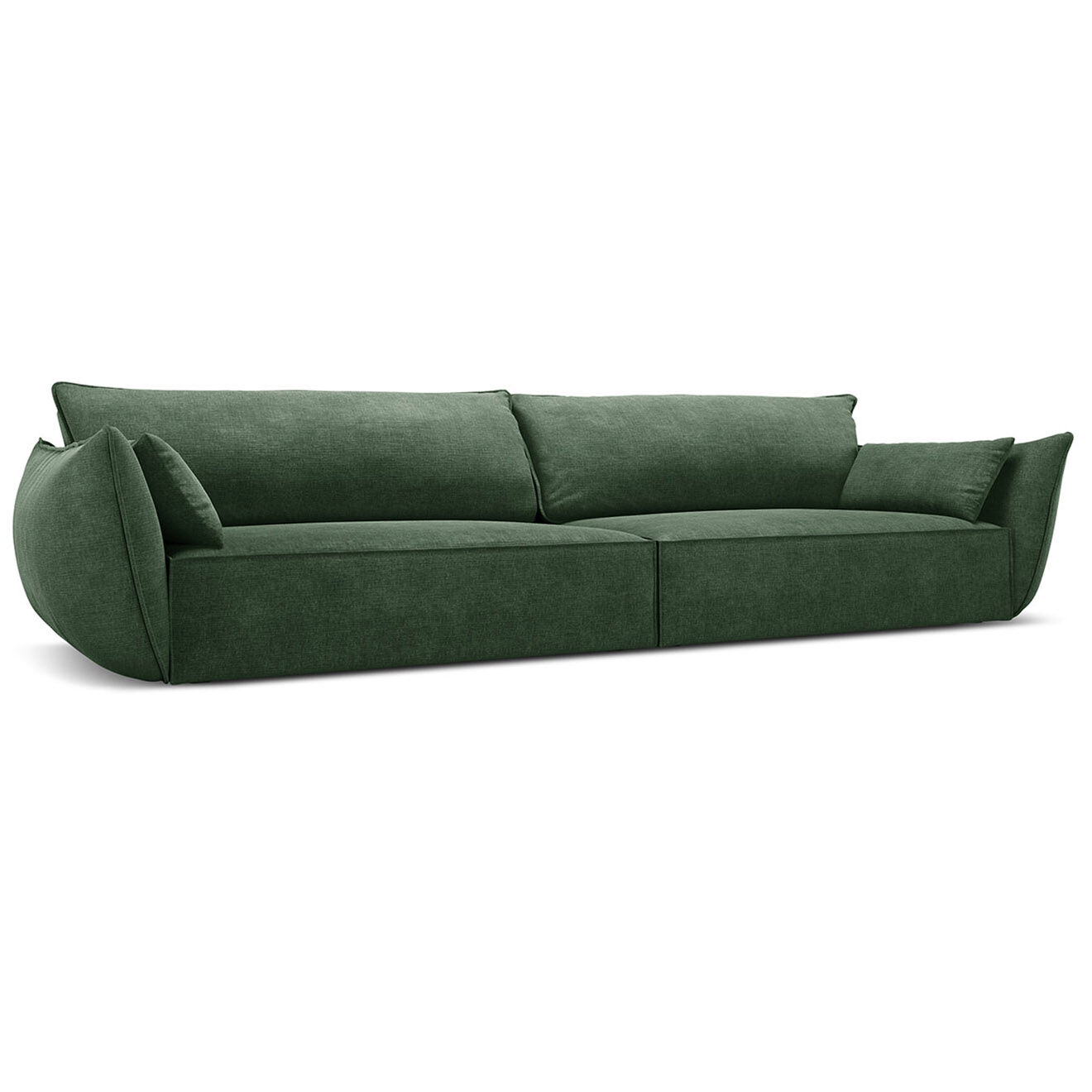 Mazzini Sofas Canapé Vanda 4 Places vert bouteille - 248x100x85 cm