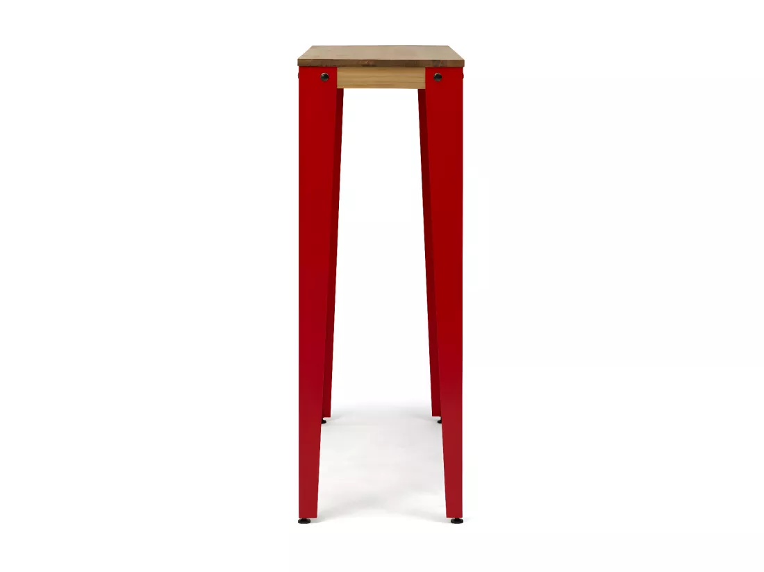Table Mange debout Lunds 40x120x110cm Rouge-Vieilli. Box Furniture