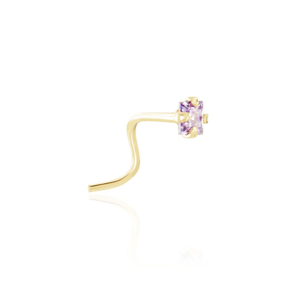 Piercing De Nez Or Jaune Oxyde De Zirconium