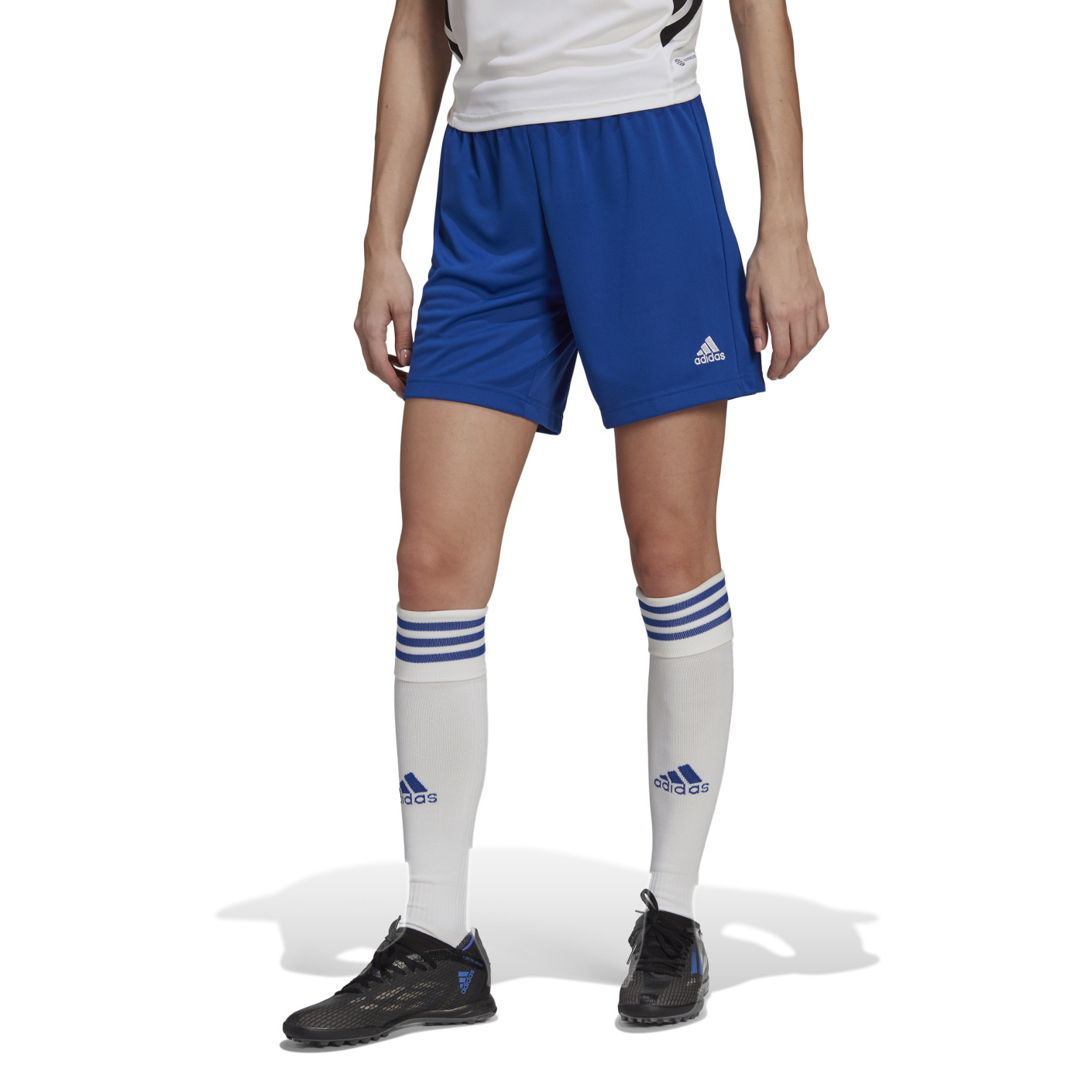Adidas Entrada 22 Voetbalbroekje Dames Blauw Wit
