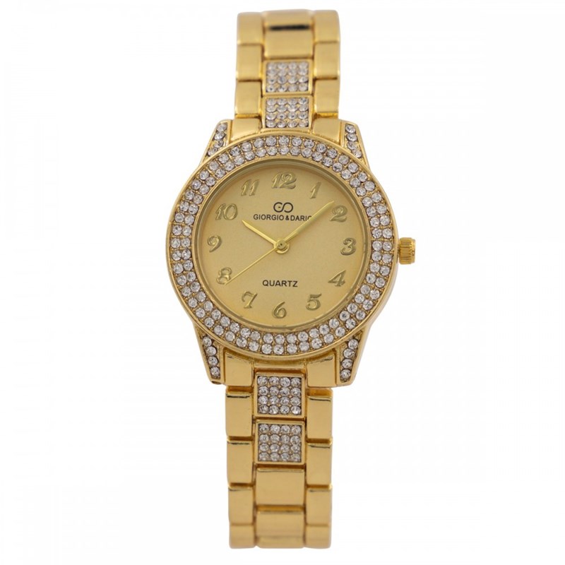 Montre Femme Métal Doré avec Strass GIORGIO