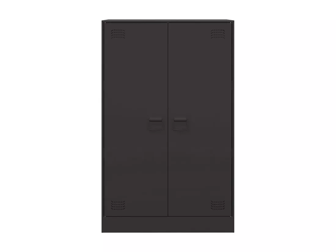 Buffet noir 67x39x107 cm acier