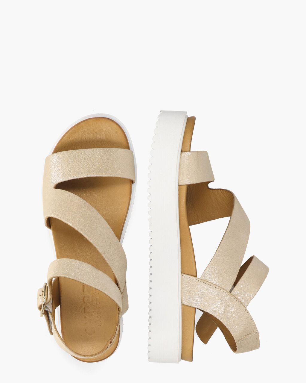 Cypres Thera Beige/Goud Damessandalen