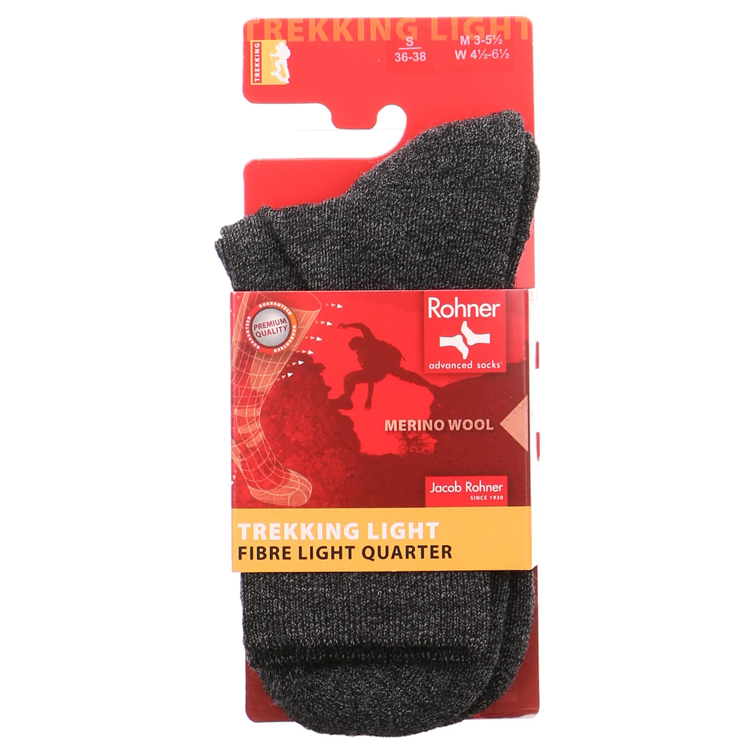ROHNER Funktions-Socken Schwarz Textil