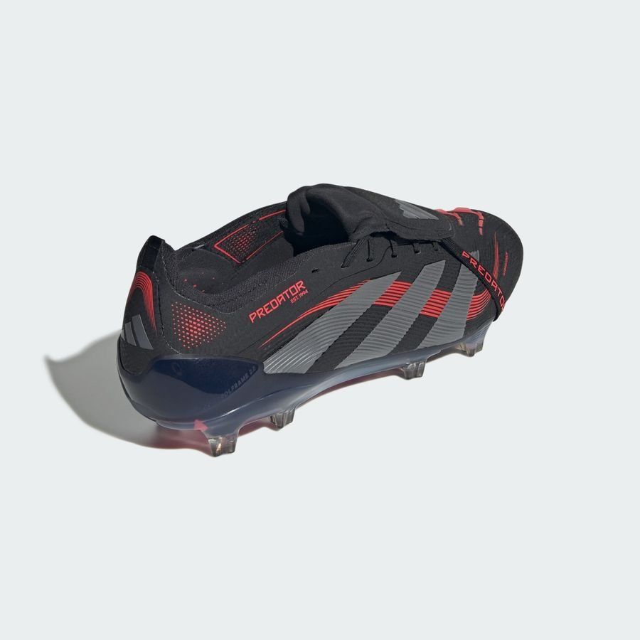 adidas Predator Elite Fold-over Tongue FG Stealth Victory - Noir/Gris/Lucid Red