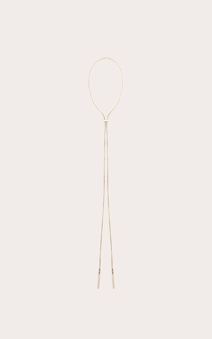 Doré Collier Long À Pendentif Poulie