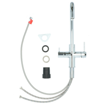 Handson kokendwaterkraan Ace met hendel Chroom Incl. 4 liter kokend water boiler